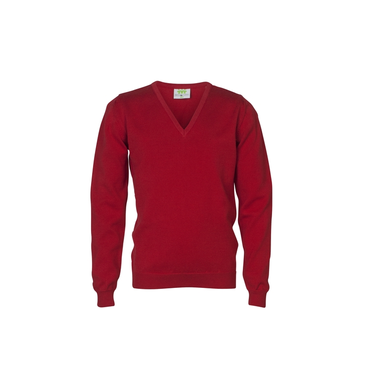 Baumwollpullover, V-Ausschnitt, Mädchen